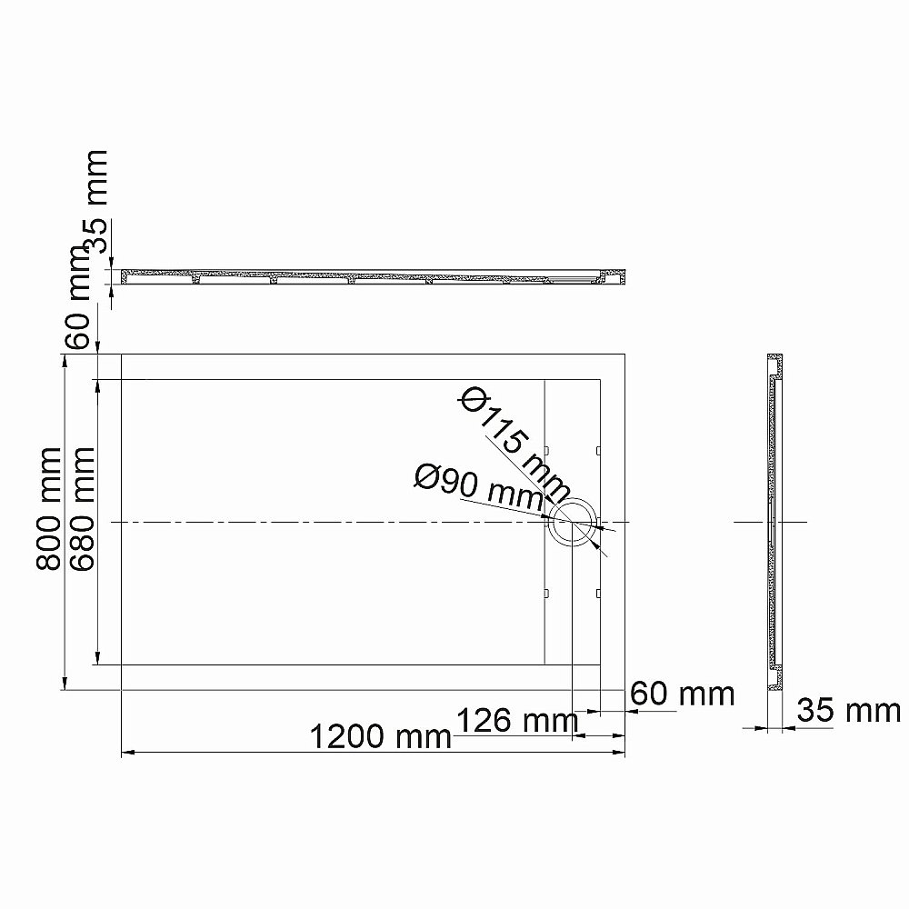 Душевой поддон WasserKRAFT Wiese 84T06 120х80 купить в интернет-магазине Sanbest