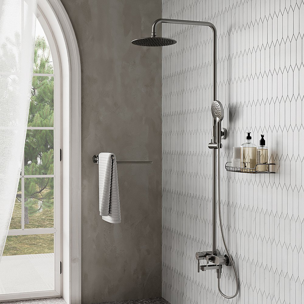 Душевая система WasserKRAFT Wern 4200 A14201 никель купить в интернет-магазине сантехники Sanbest