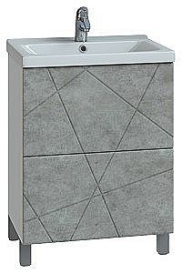 Тумба с раковиной Vigo Geometry 2-700 бетон для ванной в интернет-магазине Sanbest