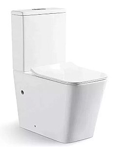 Унитаз напольный Ceramalux NS-2170 белый, безободковый, с бачком, с крышкой микролифт купить в интернет-магазине Sanbest