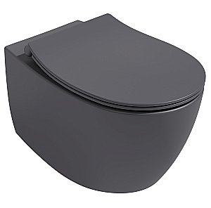 Унитаз подвесной Isvea Sentimenti Neo 10AR02010SV-2C антрацит матовый, безободковый купить в интернет-магазине Sanbest