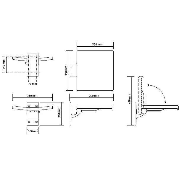 Сидeнье для душа Bemeta Help 355125037 белое купить в интернет-магазине сантехники Sanbest