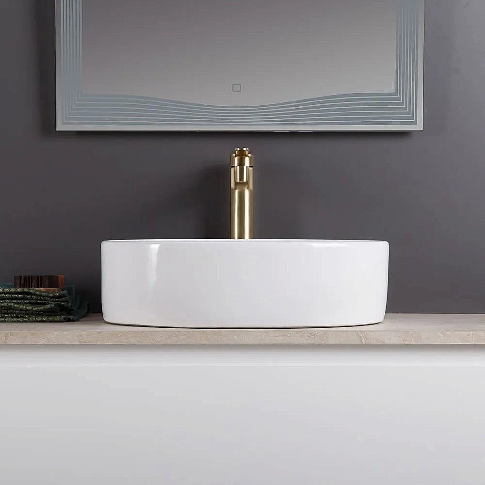 Раковина накладная BelBagno 510 BB1049 белая купить в интернет-магазине Sanbest