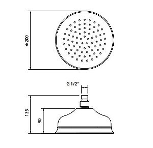 Верхний душ Migliore Roma MML.ROM-35.640.CR хром купить в интернет-магазине сантехники Sanbest