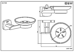 Набор аксессуаров Black&White Gravity GA-7810GM темно-серый купить в интернет-магазине сантехники Sanbest