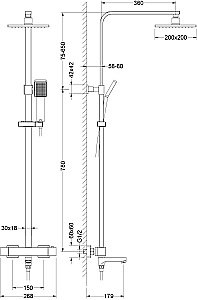 Душевая система Timo Tetra-thermo SX-0169/00 хром купить в интернет-магазине сантехники Sanbest