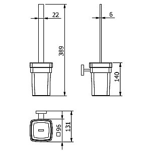 Ершик для туалета Langberger Ledro 21825A купить в интернет-магазине сантехники Sanbest