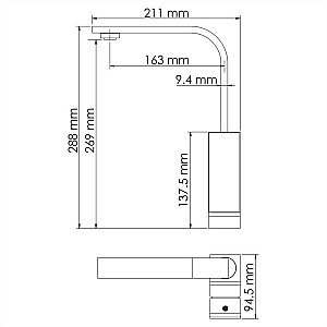 Смеситель для кухни WasserKRAFT Abens 2007 купить в интернет-магазине сантехники Sanbest