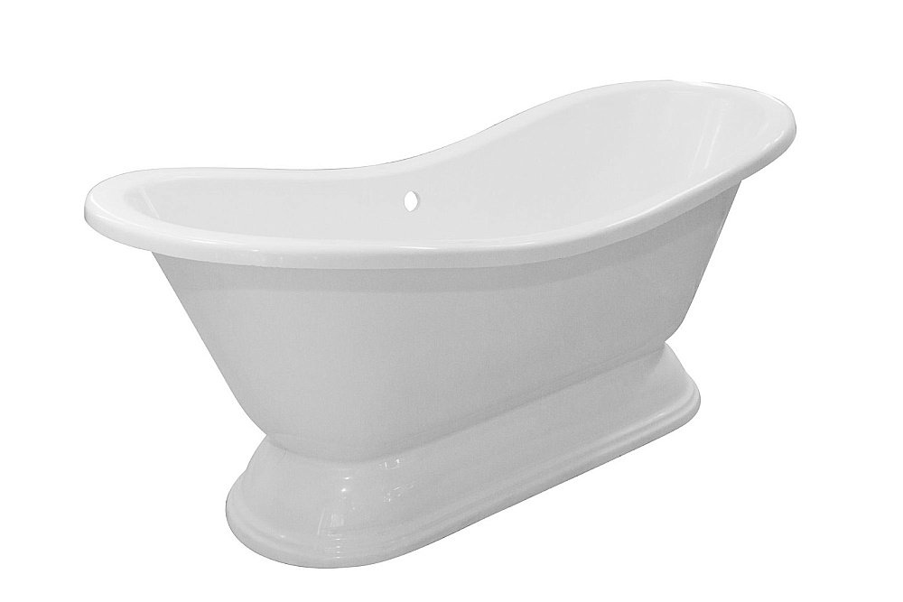 Ванна Эстет Бостон silk 180x74 на подиуме, белая матовая купить в интернет-магазине Sanbest