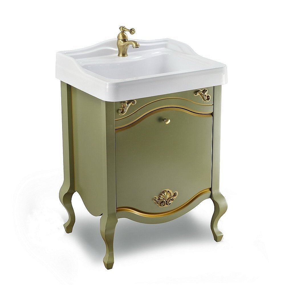 Тумба с раковиной Migliore Impero 60 зеленая для ванной в интернет-магазине Sanbest