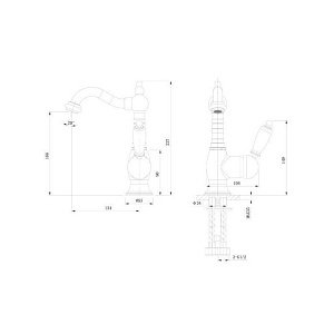 Смеситель для раковины Caprigo ADRIA–Uno 02-524-crm купить в интернет-магазине сантехники Sanbest