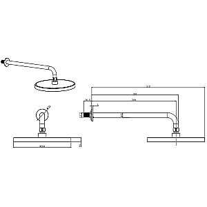 Верхний душ Aquatek AQ2080CR хром купить в интернет-магазине сантехники Sanbest
