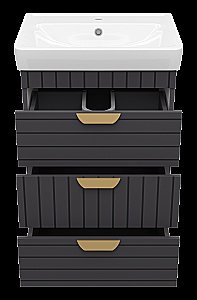 Тумба с раковиной Misty GLOSTER 06060-48-2 60 графит для ванной в интернет-магазине Sanbest