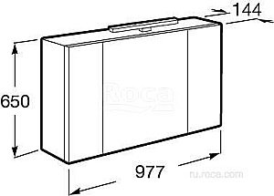Зеркальный шкаф Roca Etna 857305445 100 дуб верона купить в интернет-магазине сантехники Sanbest