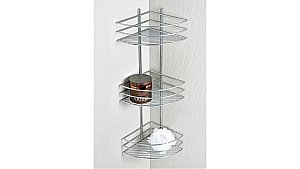 Полка-решетка тройная угловая Fixsen FX-710-3 хром купить в интернет-магазине сантехники Sanbest