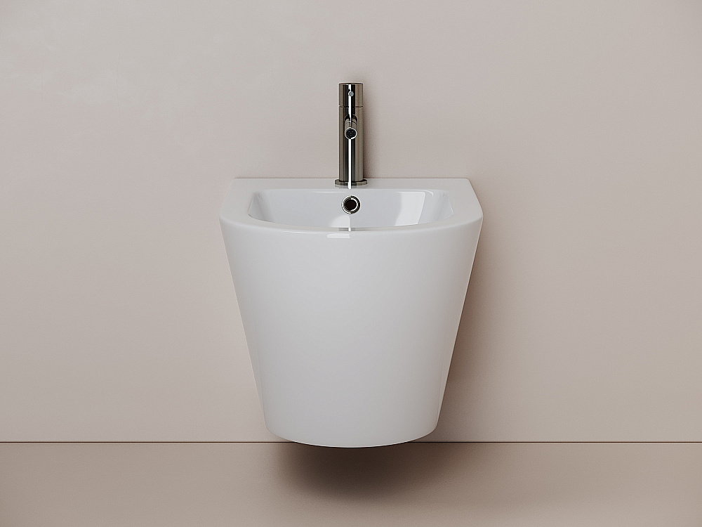 Биде подвесное Ceramica Nova Whirl CN11008 белое купить в интернет-магазине Sanbest