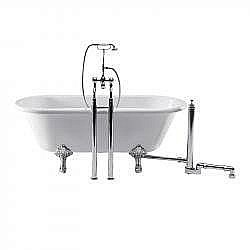 Трубы подвода воды Burlington с горизонтальной опорной рамой W7 хром купить в интернет-магазине сантехники Sanbest