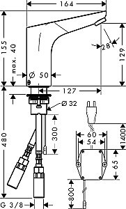 Смеситель для раковины Hansgrohe Focus 130 31173000 купить в интернет-магазине сантехники Sanbest