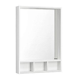 Зеркальный шкаф Акватон Йорк 60 белый/выбеленное дерево купить в интернет-магазине сантехники Sanbest