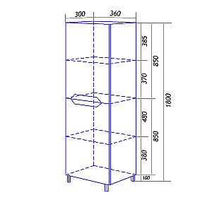 Пенал напольный Loranto Florena 36 светлый бетон для ванной в интернет-магазине сантехники Sanbest