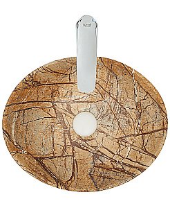 Раковина накладная WeltWasser WW ELBACH 3078 M818 41 бежевый мрамор купить в интернет-магазине Sanbest