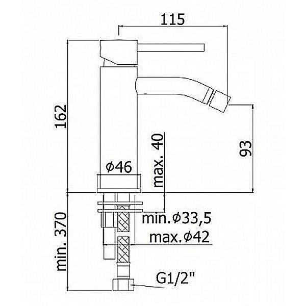 Смеситель для биде Paffoni LIGHT LIG135NO купить в интернет-магазине сантехники Sanbest