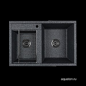 Мойка для кухни Акватон Делия 78 DBL 1A723132DE210 графит купить в интернет-магазине сантехники Sanbest