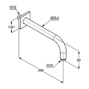 Держатель верхнего душа Kludi A-QA 665330500 купить в интернет-магазине сантехники Sanbest