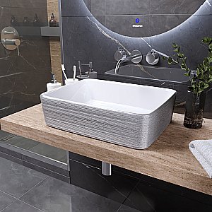 Раковина накладная Grossman Color GR-3016SW серебро купить в интернет-магазине Sanbest