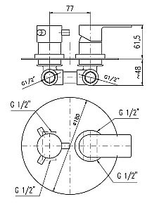 Смеситель для душа Rav-Slezak VLTAVA VT486KCMAT купить в интернет-магазине сантехники Sanbest