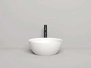 Раковина накладная Salini Alda 02 1102210M 42,5 из искусственного камня S-Stone, белая матовая купить в интернет-магазине Sanbest