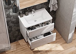 Тумба с раковиной Roca Ronda ZRU9303003 70 белый матовый/бетон для ванной в интернет-магазине Sanbest