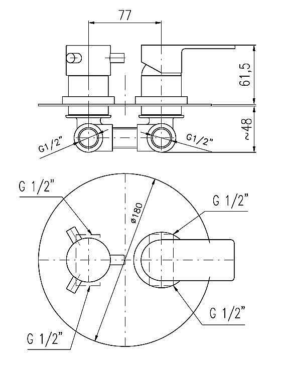 Смеситель для душа Rav-Slezak VLTAVA VT486KCMAT купить в интернет-магазине сантехники Sanbest