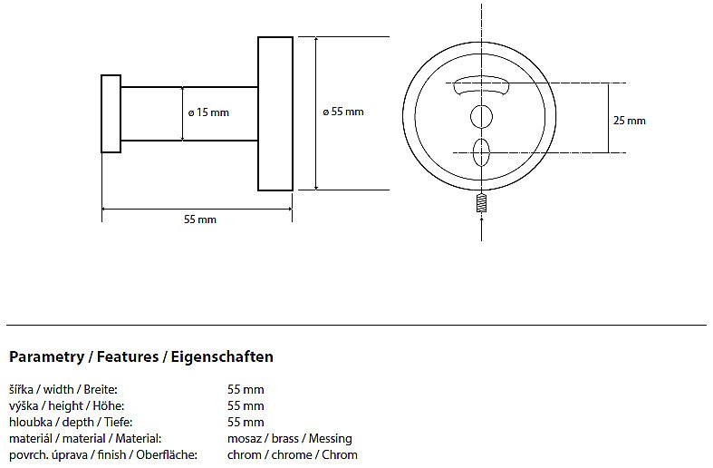 Крючок Bemeta Omega 104106062 купить в интернет-магазине сантехники Sanbest