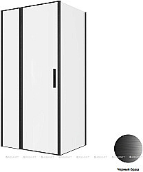 Душевой уголок Allen Brau Priority 100x80 3.31030.BBA+3.31042.BBA стекло прозрачное/профиль черный брашированный купить в интернет-магазине Sanbest