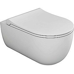 Унитаз подвесной Bien Vokha MDKA052N1VP0W5000 белый, с крышкой микролифт, безободковый купить в интернет-магазине Sanbest