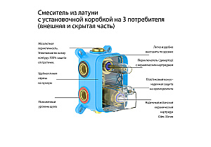 Смеситель для душа Aquatek Европа AQ1347CR хром купить в интернет-магазине сантехники Sanbest