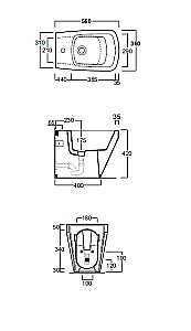 Биде приставное SIMAS Baden Baden BB04bi купить в интернет-магазине Sanbest