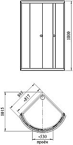 Душевой уголок Радомир Нвйт 1-09-2-0-0-0011 90х90 профиль матовый хром/стекло матовое купить в интернет-магазине Sanbest