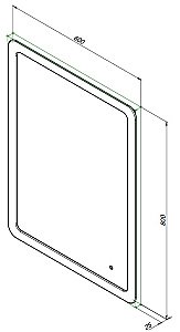 Зеркало Aquanet Ирис 60 в ванную от интернет-магазине сантехники Sanbest