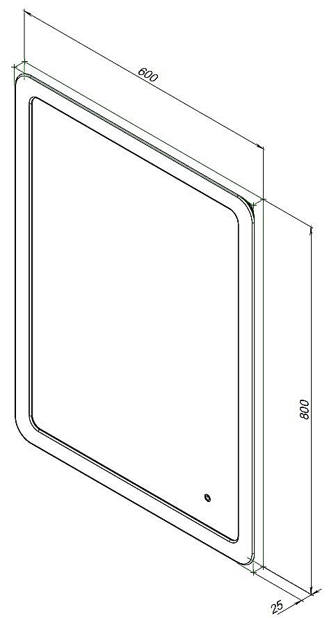 Зеркало Aquanet Ирис 60 в ванную от интернет-магазине сантехники Sanbest