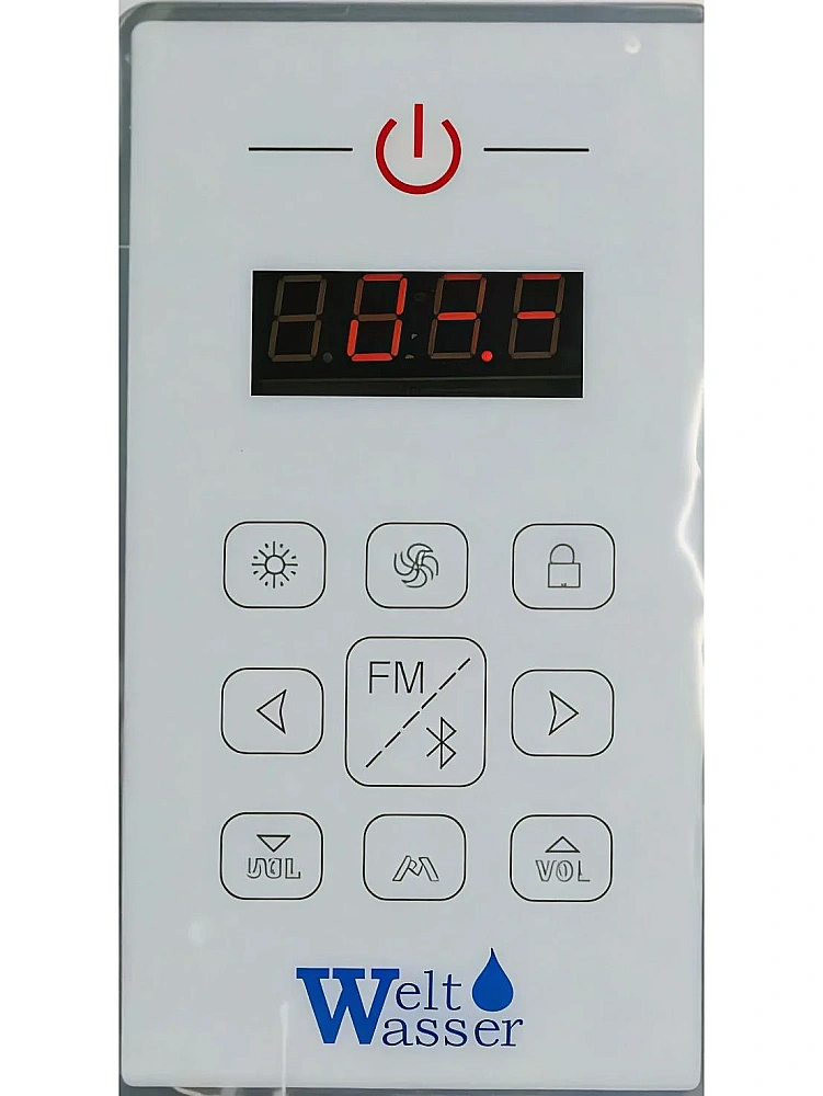 Душевая кабина WeltWasser WW500 LAINE XL 1004 с гидромассажем, профиль матовый хром/стекло прозрачное купить в интернет-магазине Sanbest