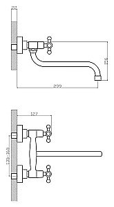 Смеситель для кухни Rossinka G G02-74 купить в интернет-магазине сантехники Sanbest