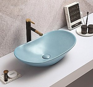 Раковина накладная CeramaLux NC 61,5 7811AMHL-4 голубая купить в интернет-магазине Sanbest