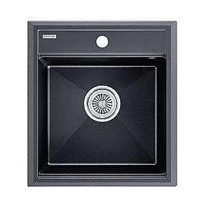 Кухонная мойка Paulmark STEPIA 45 + коландер ADVANCE PM114651-BLM+A375-BS черный металлик купить в интернет-магазине сантехники Sanbest