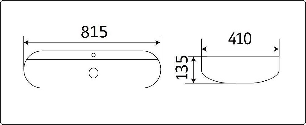 Раковина накладная Ceramalux N 81,5 D1347 белая купить в интернет-магазине Sanbest