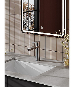 Cмеситель для раковины Agger Sweet A2702155 оружейная сталь матовая купить в интернет-магазине сантехники Sanbest