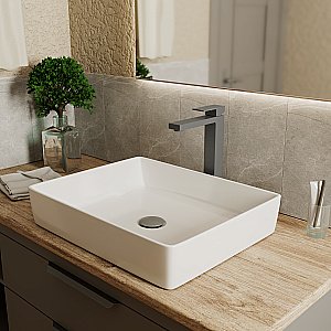 Смеситель для раковины D&K Bayern.Liszt DA1512006 серый графит купить в интернет-магазине сантехники Sanbest