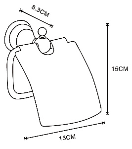 Держатель туалетной бумаги Azario ELVIA AZ-91110Q бронза купить в интернет-магазине сантехники Sanbest