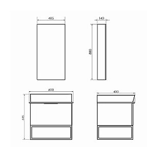 Тумба с раковиной Comforty Порто 00-00010677 60 дуб тёмно-коричневый для ванной в интернет-магазине Sanbest